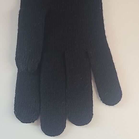Kate Spade Embellished Gold Studs Tech Friendly Wool BlendGloves Black - Picture 5 of 8